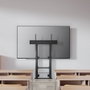 AISENS Soporte de TV de Suelo y Pared con Manivela 60-100 pulgadas, Negro